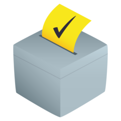 How Ballot Box with Ballot emoji looks on Joypixels.