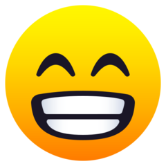 Wajah Gembira Dengan Mata Bahagia Emoji