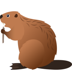 How Beaver emoji looks on Joypixels.