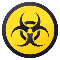 How Biohazard emoji looks on Joypixels.