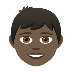 How Boy: Dark Skin Tone emoji looks on Joypixels.