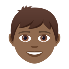 How Boy: Medium-Dark Skin Tone emoji looks on Joypixels.