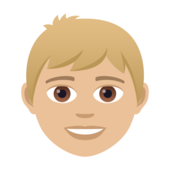 How Boy: Medium-Light Skin Tone emoji looks on Joypixels.