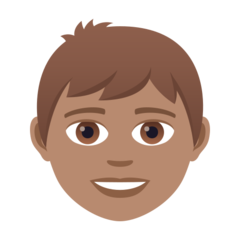 How Boy: Medium Skin Tone emoji looks on Joypixels.