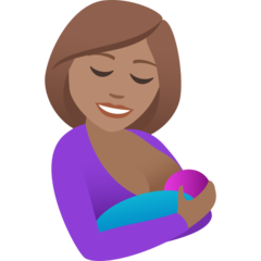 How Breast-Feeding: Medium Skin Tone emoji looks on Joypixels.