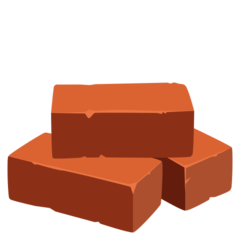 How Brick emoji looks on Joypixels.