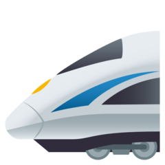 How Bullet Train emoji looks on Joypixels.