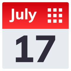 How Calendar emoji looks on Joypixels.