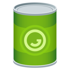 How Canned Food emoji looks on Joypixels.