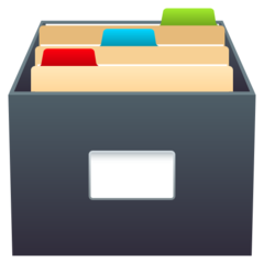 How Card File Box emoji looks on Joypixels.