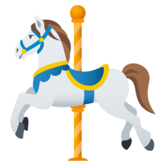 How Carousel Horse emoji looks on Joypixels.