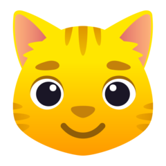 Bagaimana Wajah kucing emoji terlihat di Joypixels.