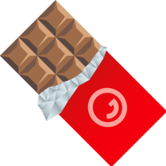 How Chocolate Bar emoji looks on Joypixels.