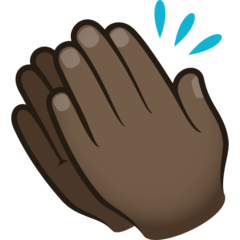 How Clapping Hands: Dark Skin Tone emoji looks on Joypixels.