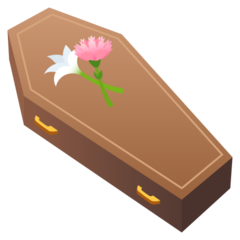 How Coffin emoji looks on Joypixels.