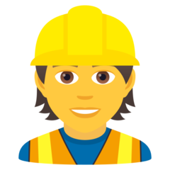 How Construction Worker emoji looks on Joypixels.