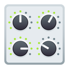 How Control Knobs emoji looks on Joypixels.