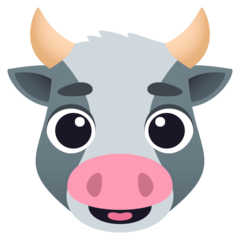 How Cow Face emoji looks on Joypixels.