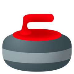 How Curling Stone emoji looks on Joypixels.