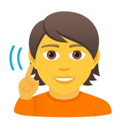 How Deaf Person emoji looks on Joypixels.