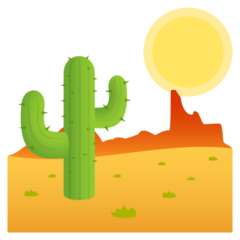 Come Deserto emoji appare su Joypixels.