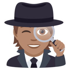 How Detective: Medium Skin Tone emoji looks on Joypixels.