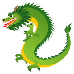 How Dragon emoji looks on Joypixels.