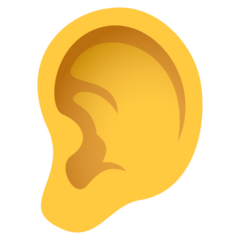 How Ear emoji looks on Joypixels.