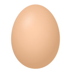 How Egg emoji looks on Joypixels.