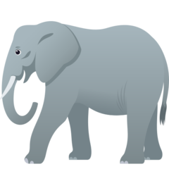 How Elephant emoji looks on Joypixels.