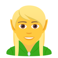 Como o emoji do Elfo é exibido no Joypixels.