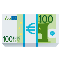 How Euro Banknote emoji looks on Joypixels.