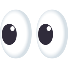 Como o emoji do Olhos é exibido no Joypixels.