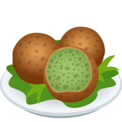 How Falafel emoji looks on Joypixels.