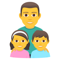 How Family: Man, Girl, Boy emoji looks on Joypixels.