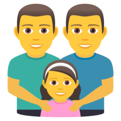 How Family: Man, Man, Girl emoji looks on Joypixels.