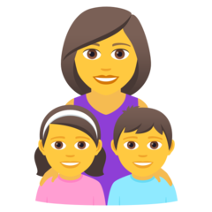 How Family: Woman, Girl, Boy emoji looks on Joypixels.