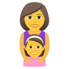 How Family: Woman, Girl emoji looks on Joypixels.