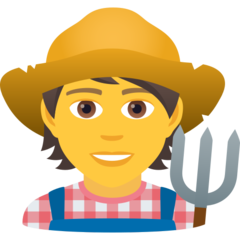 Come Agricoltore emoji appare su Joypixels.