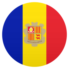 How Flag: Andorra emoji looks on Joypixels.