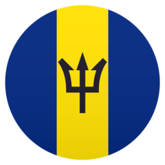 Hur Flagga: Barbados emoji ser ut på Joypixels.