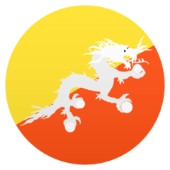 Hoe Vlag: Bhutan emoji eruit ziet op Joypixels.