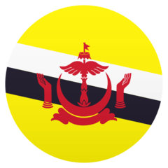 How Flag: Brunei emoji looks on Joypixels.