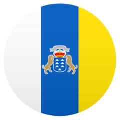 Hoe Vlag: Canarische Eilanden emoji eruit ziet op Joypixels.