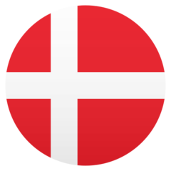 How Flag: Denmark emoji looks on Joypixels.