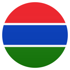 How Flag: Gambia emoji looks on Joypixels.