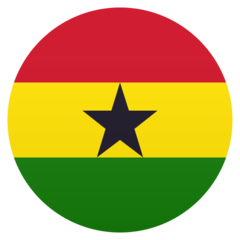 How Flag: Ghana emoji looks on Joypixels.