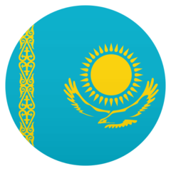 Hoe Vlag: Kazachstan emoji eruit ziet op Joypixels.