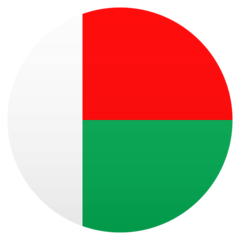 Bagaimana Bendera: Madagaskar emoji terlihat di Joypixels.