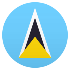 Wie Flagge: St. Lucia Emoji auf Joypixels aussieht.